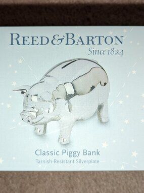 Reed & Barton Small Silver Plated Piggy Bank